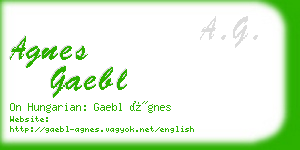 agnes gaebl business card